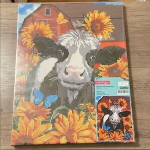 🆕💜 Cow Sunflower Diamond Painting Kit DIY Craft Hobby Lobby Farmhouse